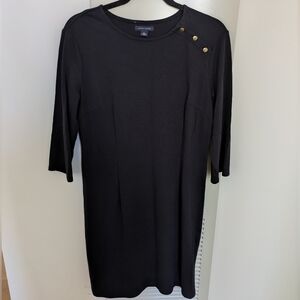 Black Tommy Hilfiger Dress With Gold Buttons